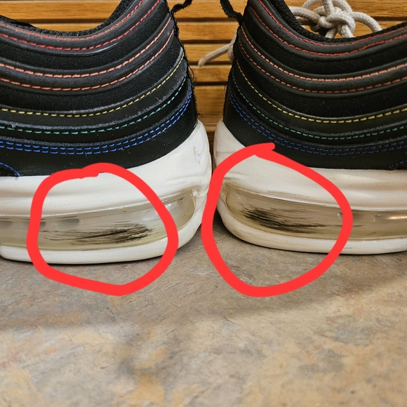 Nike Air Max 97 "Rainbow Stitch" Black Sneakers - Picture 8 of 8